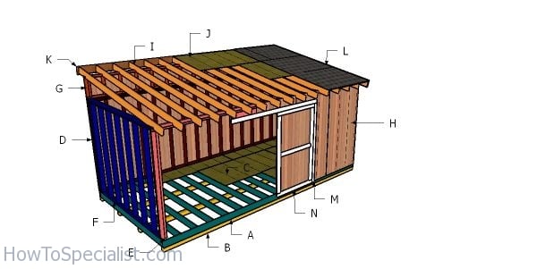 10x20 Lean to Shed Roof Plans HowToSpecialist - How to 