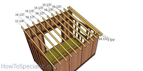 10x14 Lean to Shed Roof Plans | HowToSpecialist - How to Build, Step by ...