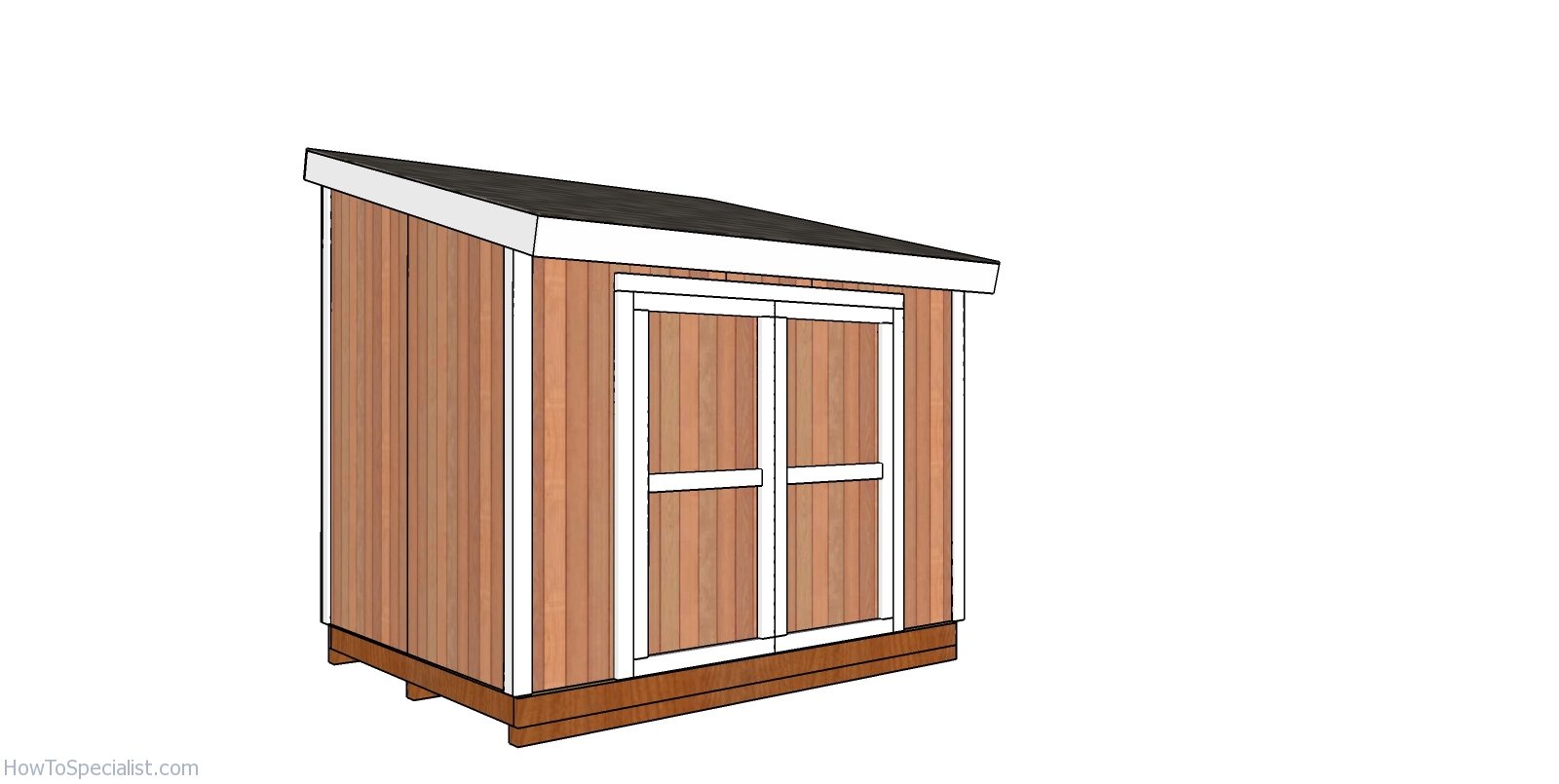 8x10 lean to shed plans - HowToSpecialist