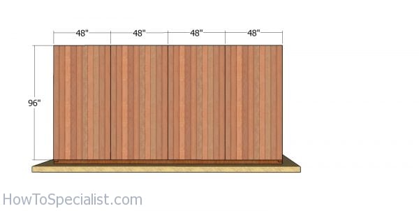 Back wall siding panels