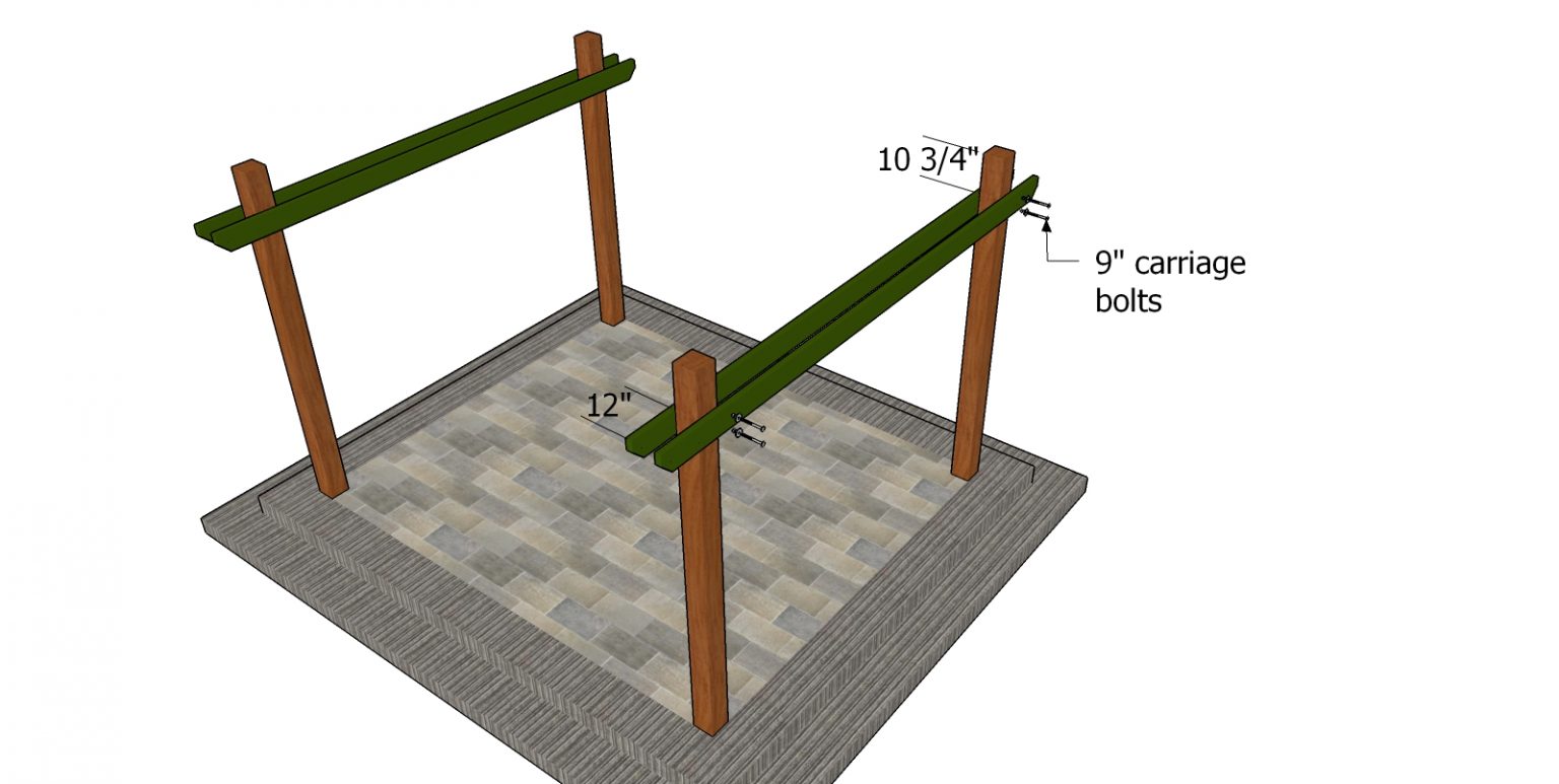 10x12 Pergola Plans - Free DIY Plans | HowToSpecialist - How to Build ...