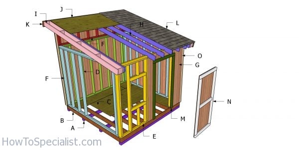 Building a 10x10 shed with lean to roof