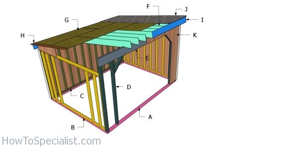 12x16 Run In Shed Free Diy Plans Howtospecialist How To Build Step By