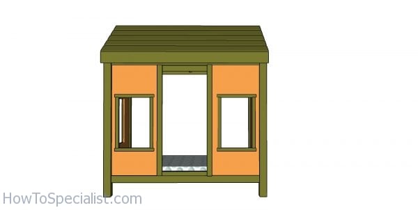 Cabin Bed Plans - Twin Size - front view