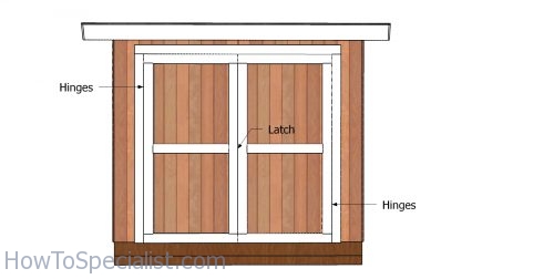 Fitting the double doors