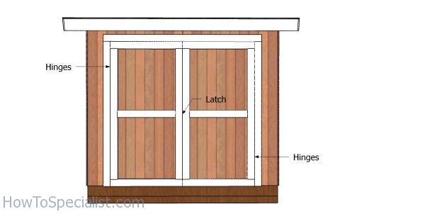 Fitting the double doors