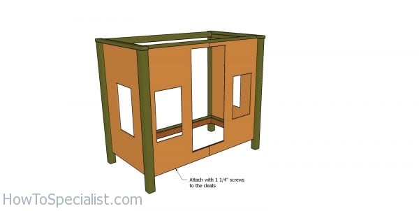 Fitting the panels to the cabin bed