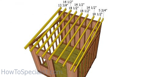 Fitting the rafters - 10x10 lean to shed