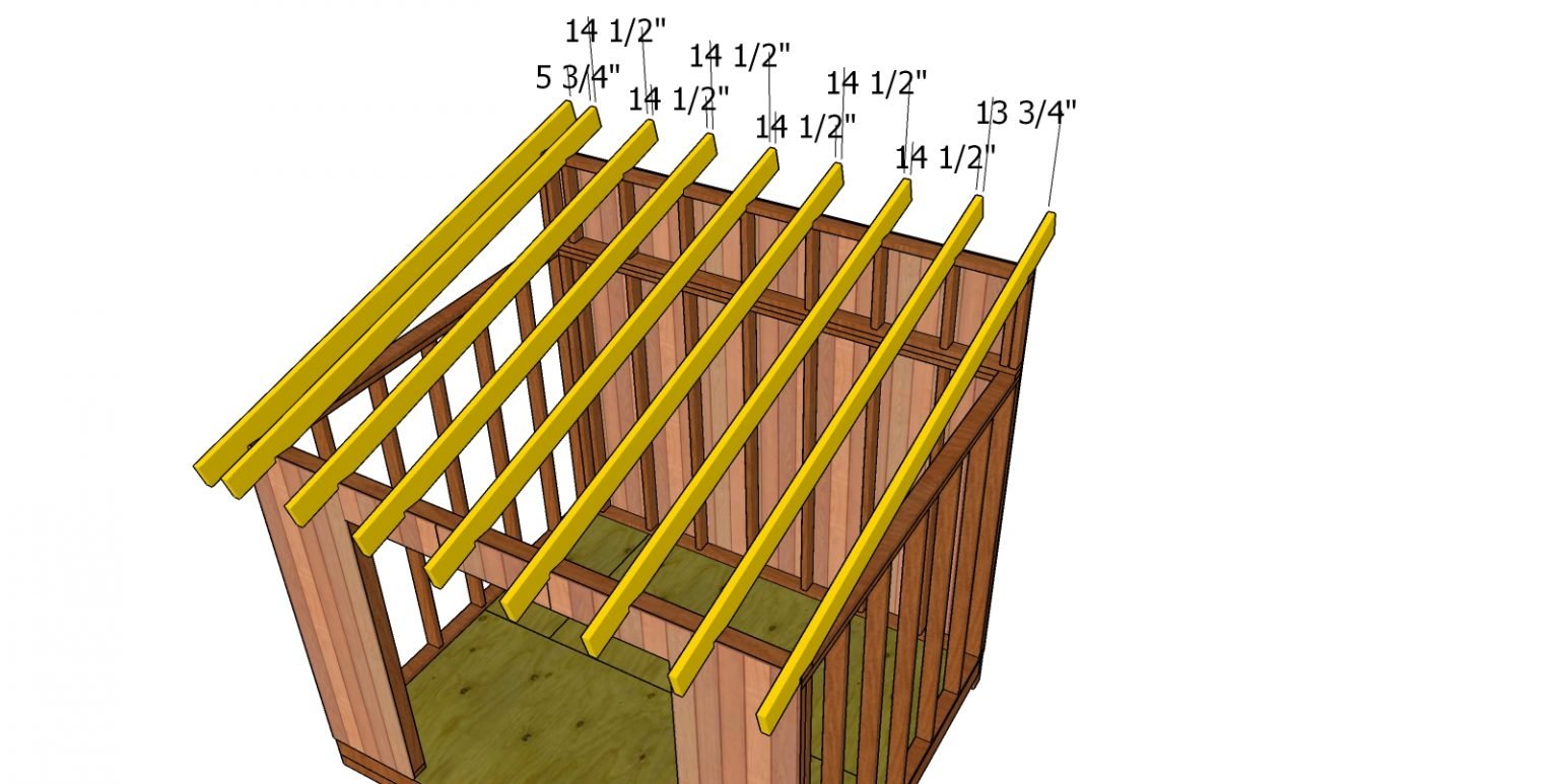 8x10 Lean to Shed Roof Plans HowToSpecialist How to Build, Step by