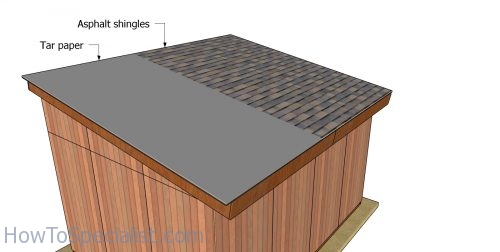 Fitting the roofing - 12x16 run in shed