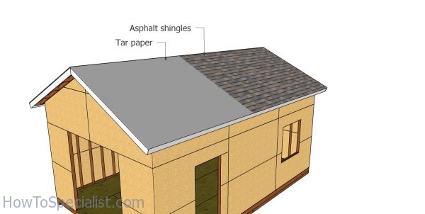 Fitting the roofing - 16x24 shed