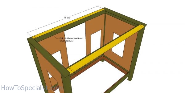 Fitting the side rafter supports