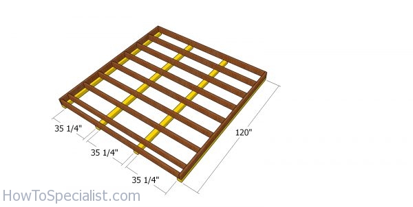 Fitting the skids - 10x10 lean to shed