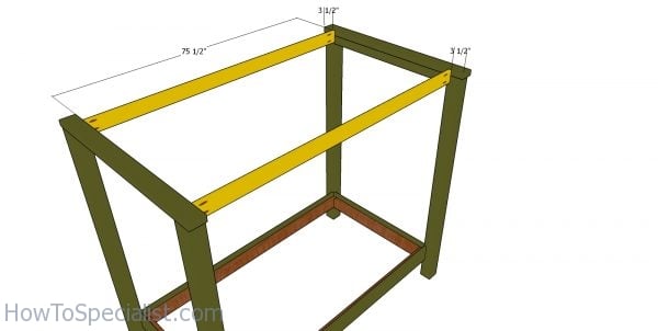 Fitting the top supports