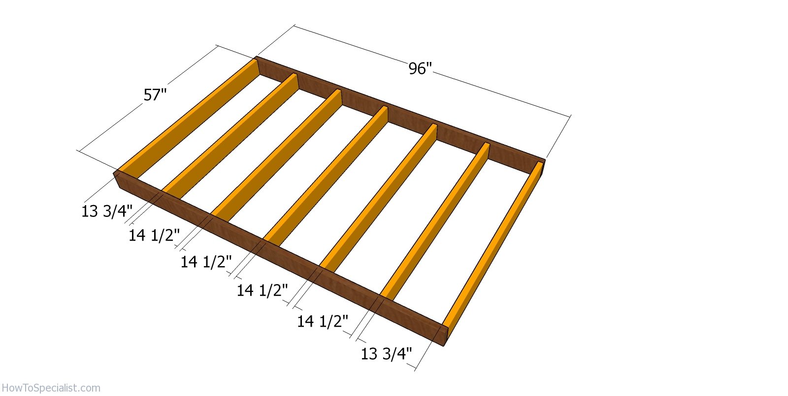 5x8 Lean to Shed Plans - Free PDF Download | HowToSpecialist - How to ...