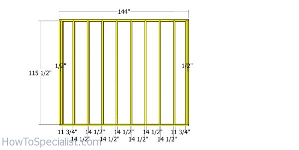 Frame for plain side wall