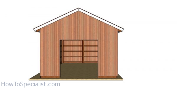 Front view - Pole barn plans