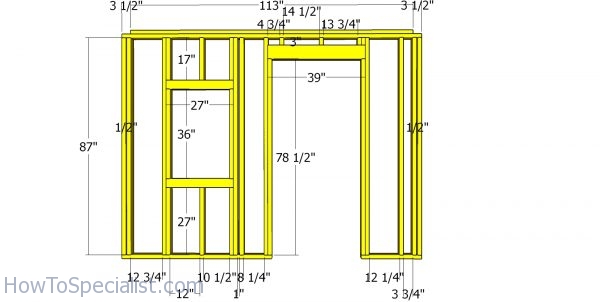 Front wall frame - 10x10 lean to shed