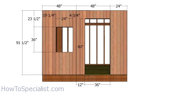 Front wall panels - 10x10 shed