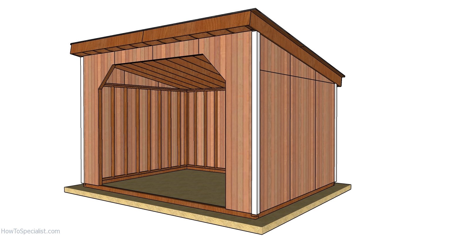 How to build a 12x16 run in shed