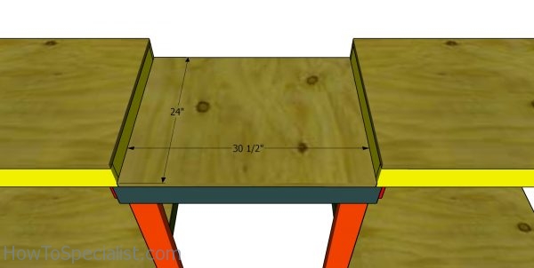 Miter saw table top