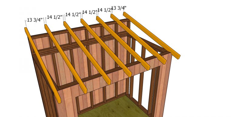 5x8 Lean to Shed Roof Plans | HowToSpecialist - How to Build, Step by ...