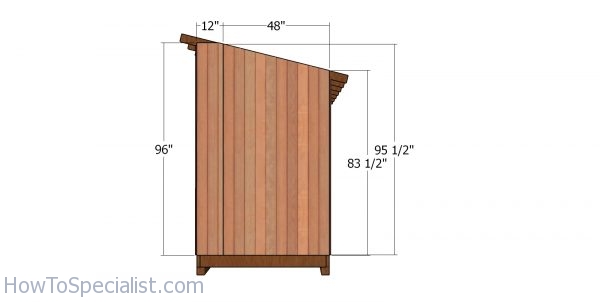 Side siding panels - lean to shed