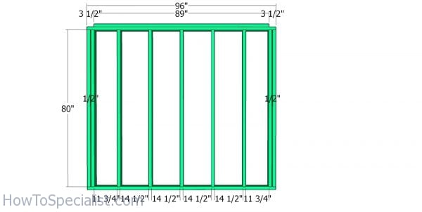 Side wall frame - 8x10 shed