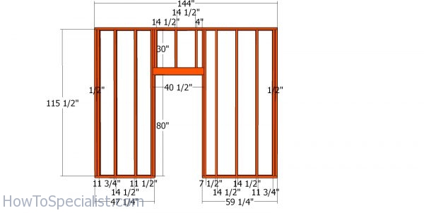 Side wall - frame with door