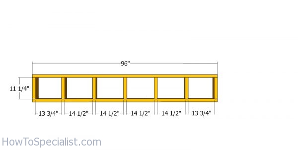 Top back wall frame