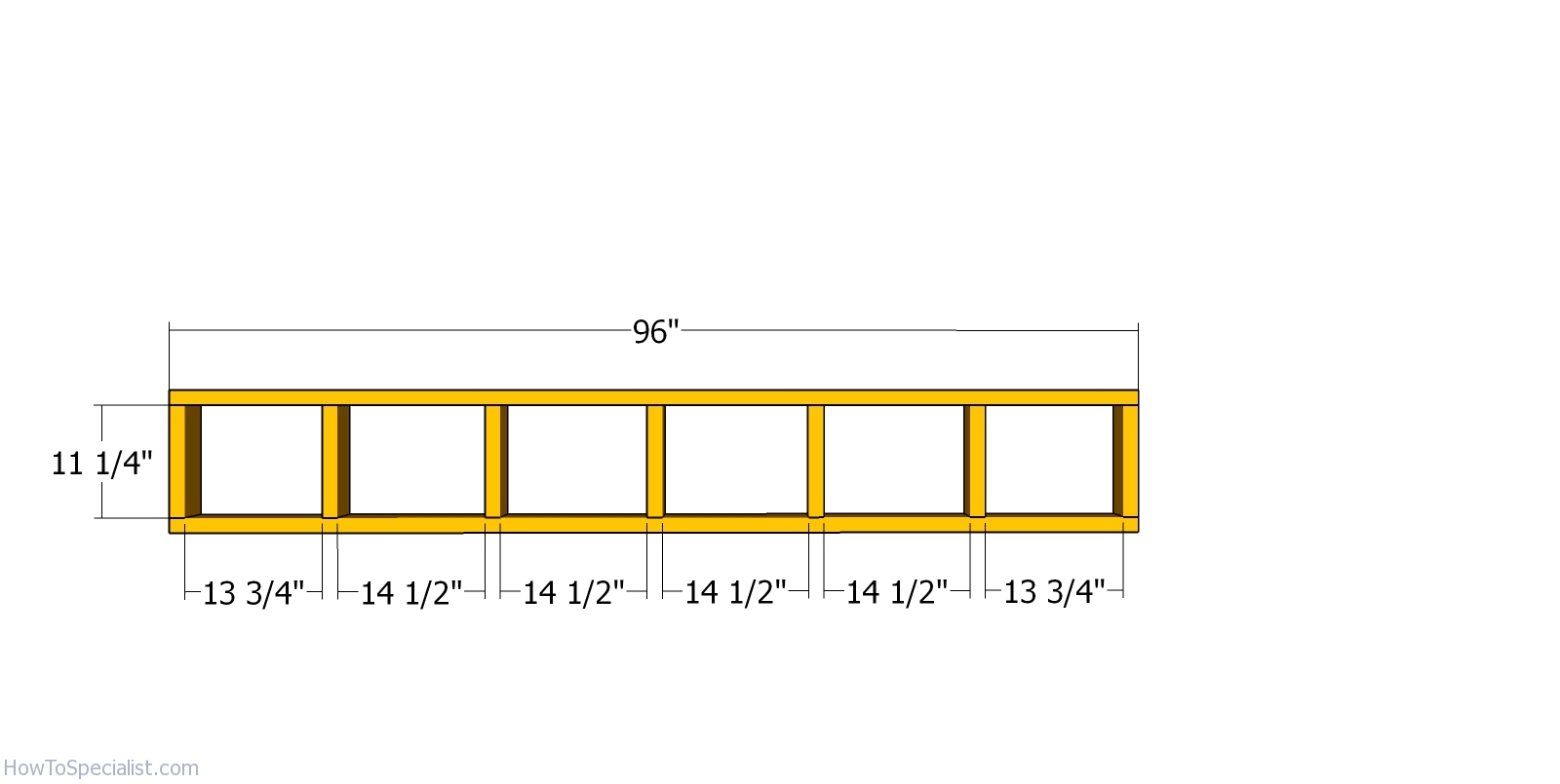 Top back wall frame