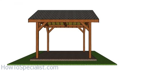 12x12 Pavilion Plans - side view