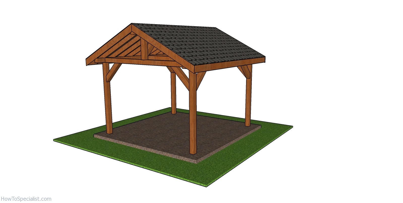 How To Build A Pavilion Step By Step 12x12 Outdoor Pavilion - Free DIY Plans | HowToSpecialist