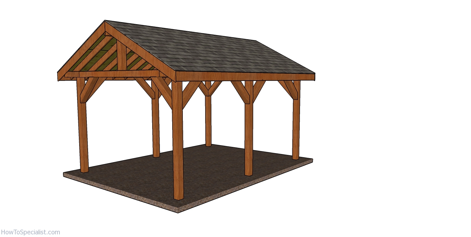 12x16 Backyard Pavilion Free Diy Pavilion Howtospecialist How To Build Step By Step Diy Plans