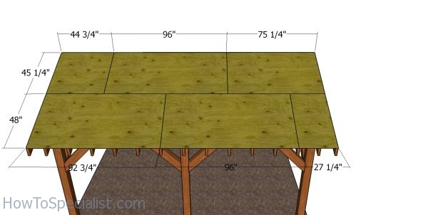 12x16 Pavilion - roof sheets