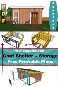 12x16 Goat Shelter with Storage - Free DIY Plans | HowToSpecialist ...