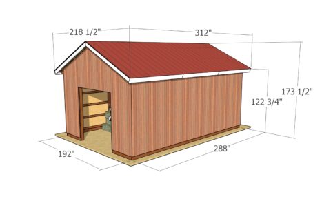 16x24 Pole Barn Plans dimensions