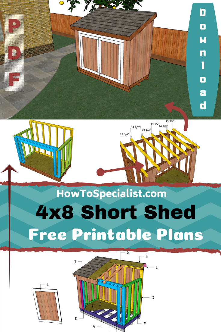 4x8 Short Shed Plans