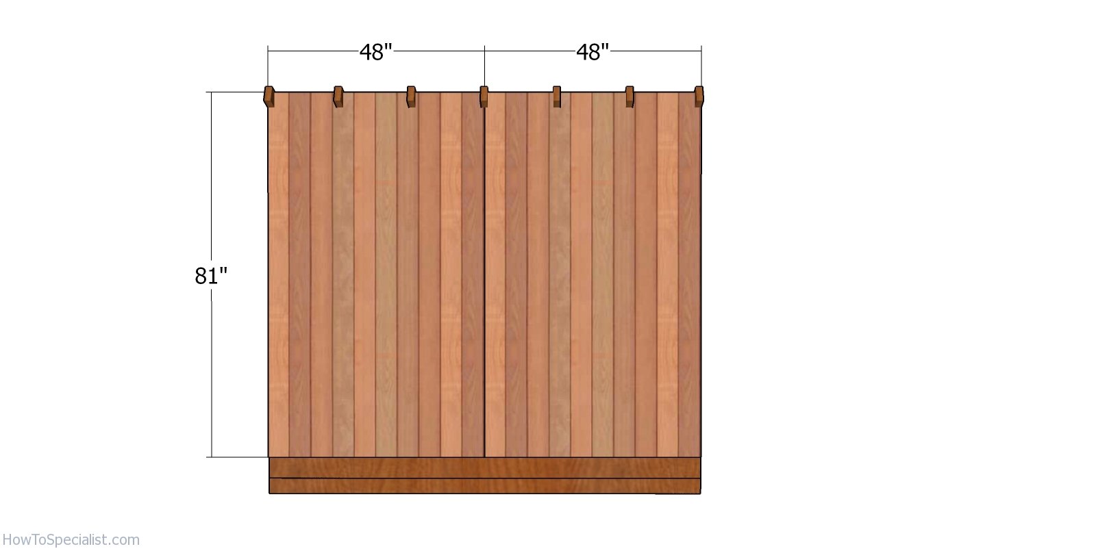 Back panels - 4x8 lean to shed