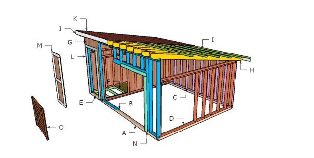 12x16 Goat Shelter with Storage - Free DIY Plans | HowToSpecialist ...