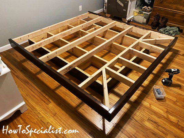 Diy King Size Platform Bed, Easy Way To Build Platform Bed