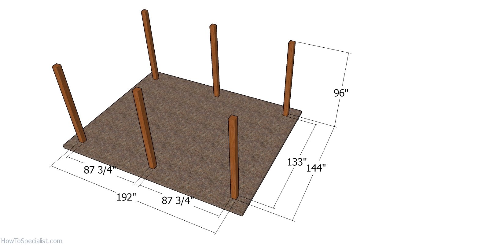 Fitting the posts - outdoor pavilion