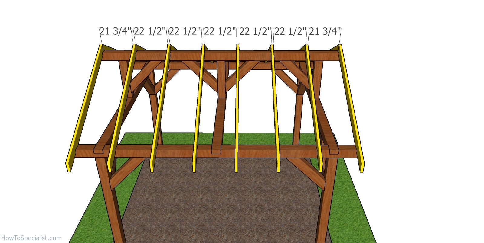 Fitting the rafters - 12x12 outdoor shelter