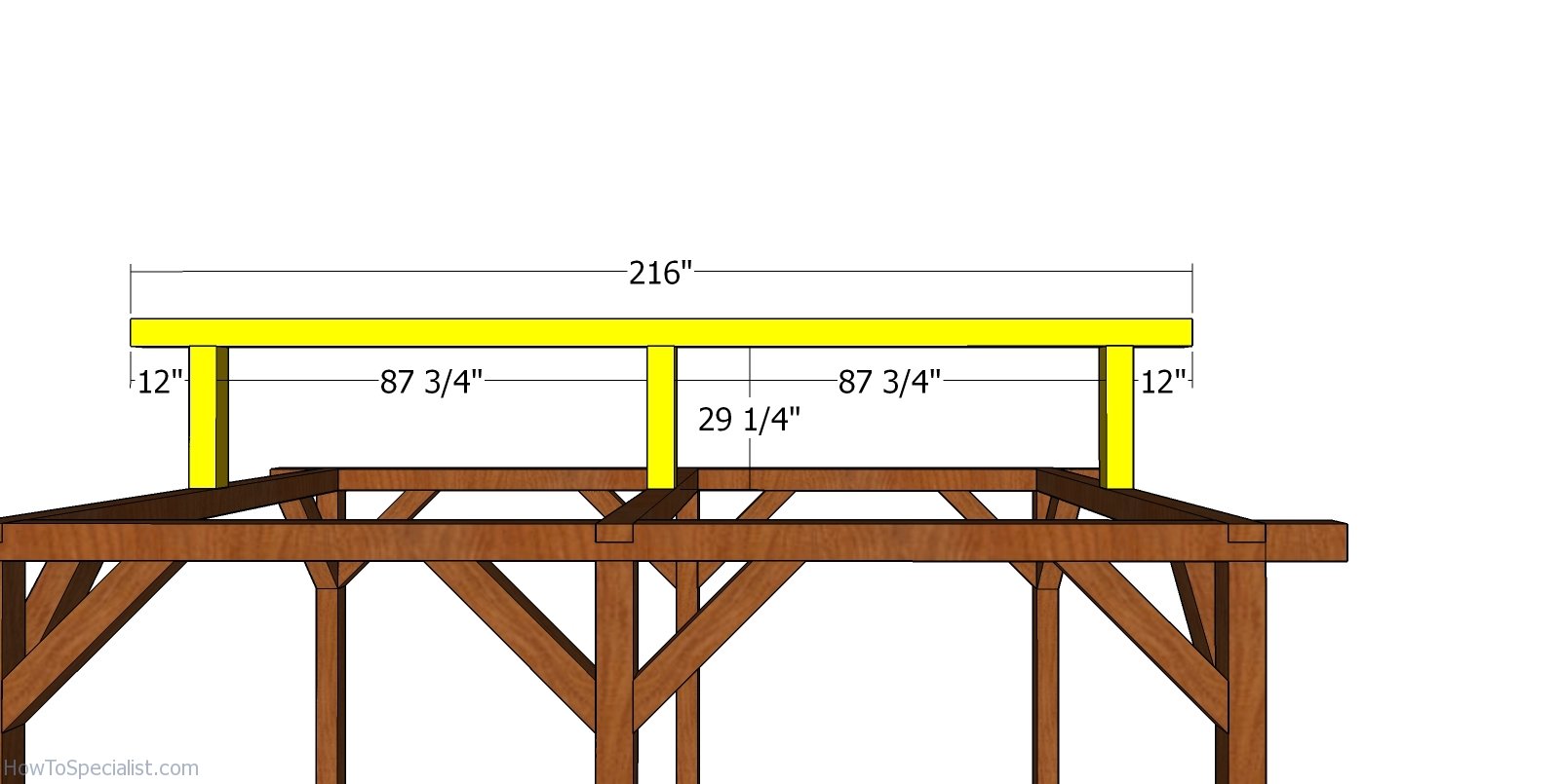 Fitting the ridge beam