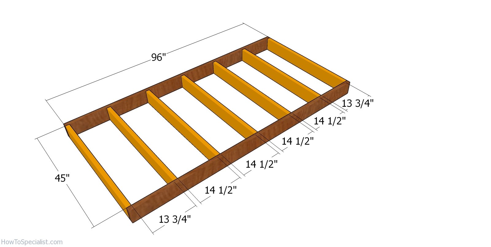 4x8 Short Lean to Shed - Free DIY Plans | HowToSpecialist - How to ...