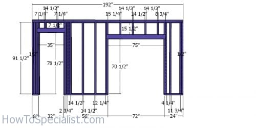 Front wall frame - goat shelter