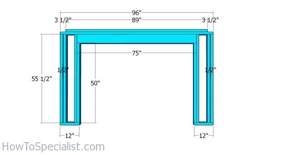 Front wall frame - short shed