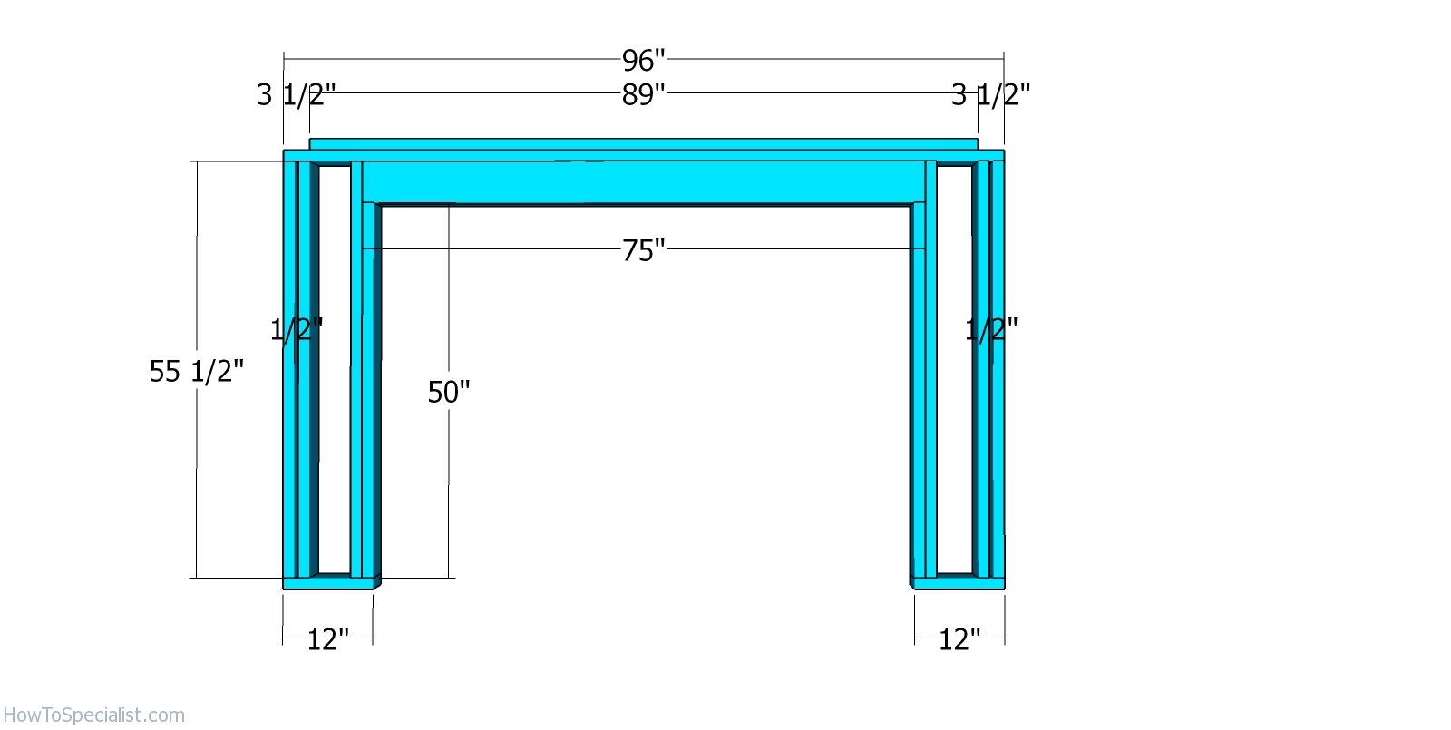 Front wall frame - short shed