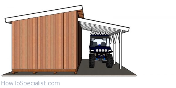 How To Build A Lean To A Shed – Front View | HowToSpecialist - How To ...