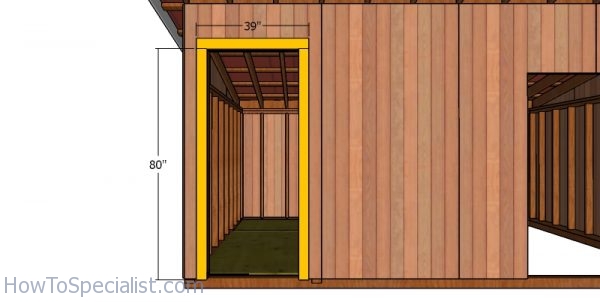 Jambs for storage area